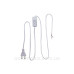 Вилка електрична зі шнуром Enext e.wire. switch/plug. white