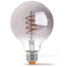 Диммована філаментна лампа Videx Filament G95FGD E27 4Вт 2100K (VL-G95FGD-04272) графіт