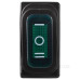 Перемикач Аско-Укрем KCD3-103W GR/B (I-0-II) IP54 зелений (A0140040043)