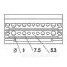 Розподільний клемний блок ETI 001102302 EDB-215 2p L+PE/N 125A на 15 виходів