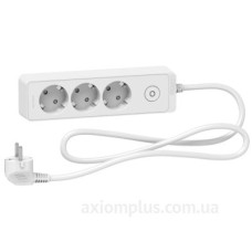 Тримісний подовжувач Schneider Electric ST9431W (1,5м) білий Тримісний подовжувач Schneider Electric ST9431W (1,5м) білий