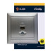 Комп'ютерна розетка Elcor Emily 9215 (211584) RJ45 Cat5e 125 МГц неекранована (сірий металік)
