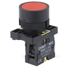 Пластикова кнопка Chint NP2-EA42 1NC червона IP40 (574089)