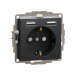 Розетка Schneider Electric Sedna Design & Elements з заземленням та 2 USB тип А чорна SDD114052