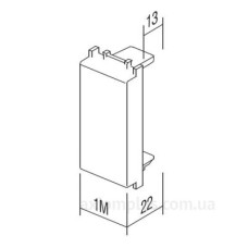 Заглушка 1М чорний TM21SB-B, ТЕМ