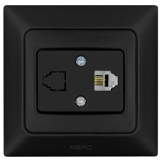 Телефонна розетка NE-AD ARAS 93-124-11-1 чорна