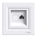 Розетка Schneider Asfora біла комп'ютерна RJ45 Cat. 5E з рамкою ( EPH4300121 )