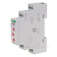 Терморегулятор на DIN рейку F&F RT-833 230В (вентилятор 6А DC, реле 10А)