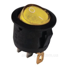 Перемикач TNSy KCD1-5-101N Y/B круглий з підсвічуванням жовтий (TNSy5500720)