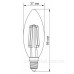Світлодіодна філаментна лампа Videx Filament C37F E14 6Вт 4100K (VL-C37F-06144)