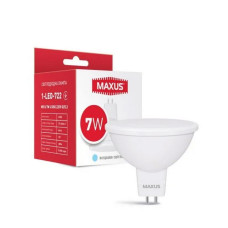 Лампа світлодіодна MAXUS MR16 7W GU5.3 4100K ( 1-LED-722 ) Лампа світлодіодна MAXUS MR16 7W GU5.3 4100K ( 1-LED-722 )