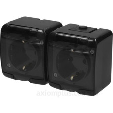 Розетка двухмісна Eti Hermetics RHE-2sd-BL із з/к IP54 чорна/прозора кришка (4668091) Розетка двухмісна Eti Hermetics RHE-2sd-BL із з/к IP54 чорна/прозора кришка (4668091)