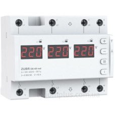 Реле контролю фаз ZUBR D6-40 red 40А (230В/380В)