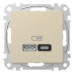 Розетка Schneider Sedna Design ​бежева USB type A+С 3А 45Вт ( SDD112404 )