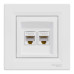 Розетка Schneider Asfora біла комп'ютерна RJ45 Cat.5E 2-на з рамкою ( EPH4400121 )