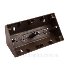 Подвійна кутова коробка Kontakt Simon Simon 54 Premium DPNR2/46 для накладного монтажу під рамки (коричневий)
