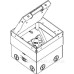 Розетковий люк OBO Bettermann (7368324) UDHOME2 2x розетки 250В 16A для покриття 15мм, (h.=110...135мм) 140х140х110мм