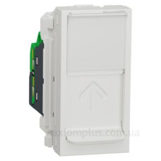 Одинарна комп'ютерна розетка Schneider Electric NU341018 RJ45 cat.5e UTP із полем для напису 1М (біла) Одинарна комп'ютерна розетка Schneider Electric NU341018 RJ45 cat.5e UTP із полем для напису 1М (біла)