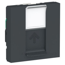 Одинарна комп'ютерна розетка Schneider Electric NU341154 RJ45 cat.5e UTP з полем для напису 2М (антрацит) Одинарна комп'ютерна розетка Schneider Electric NU341154 RJ45 cat.5e UTP з полем для напису 2М (антрацит)
