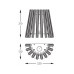 Бра, настінний світильник Zuma Line W0547-01H-F9AC Bach E14 1x40W IP20 золотий (5905316639799)