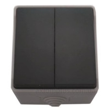 Вимикач 2-клавішний TNSy SURFACE IP54 сірий (TNSy5000168)