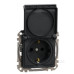 Розетка Schneider Electric Sedna Design & Elements з заземленням шторками та кришкою чорна SDD114024