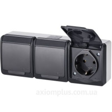 Розетка Elektro Plast 0326-7 Hermes 3 IP44 антрацит