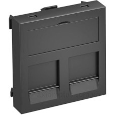 Накладка для супортів модуля OBO Bettermann 45х45 2x45 R&M Cat.5 та Cat.6 чорно-сіра (6119294)