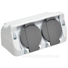 Накладна розетка двомісна з кришкою ETI PRE-2 IP44 (4481020)