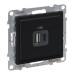 Розетка USB тип А+C 12Вт+15Вт 5В Legrand SUNO (чорний) 721430