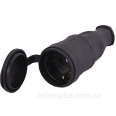 Розетка ElectrO PCК212 2P+PE 16А 250В з захисною кришкою з/к IP44