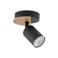 Світильник поворотний, спот TK Lighting 4673 Cover Wood GU10 1x10W IP20 чорний