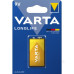 Батарейка лужна Varta Longlife крона