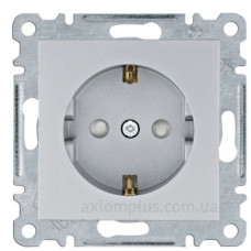 Розетка Hager WL1062 Lumina 16А/230В із з/к із захистом контактів (срібляста)