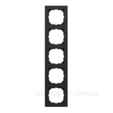 П'ятимісна рамка Schneider Electric M-Pure Ocean Plastic MEG4050-3603 чорна матова