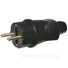 Вилка кутова ETI PKB-ST 2Р+РЕ каучук IP44 чорна (4481002)