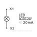 Жовтий LED індикатор Schrack BZ501211B 24В AC/DC (моноблок B)