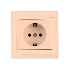 Розетка Elcor Emily 9215 (211577) із заземленням (кремовий)