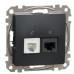 Телефонна/комп'ютерна розетка Schneider Electric Sedna Design & Elements RJ11+RJ45 кат. 6 UTP чорна SDD114468 Телефонна/комп'ютерна розетка Schneider Electric Sedna Design & Elements RJ11+RJ45 кат. 6 UTP чорна SDD114468