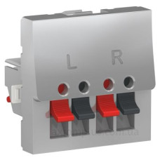 Аудіорозетка Schneider Electric NU348630 2М (алюміній) Аудіорозетка Schneider Electric NU348630 2М (алюміній)