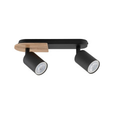 Світильник поворотний, спот TK Lighting 4674 Cover Wood GU10 2x10W IP20 чорний