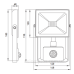 Світлодіодний прожектор E.Next e.LED.flood.stand.sensor.30.6000 30Вт 6000К з датчиком руху Світлодіодний прожектор E.Next e.LED.flood.stand.sensor.30.6000 30Вт 6000К з датчиком руху
