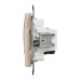 Розетка Schneider Sedna Design бежева комп'ютерна RJ45 Cat. 6 UTP + RJ11 ( SDD112468 )
