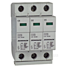 Захисний розрядник Schrack IS010448 UAS клас З 3P 25kA 280В Захисний розрядник Schrack IS010448 UAS клас З 3P 25kA 280В