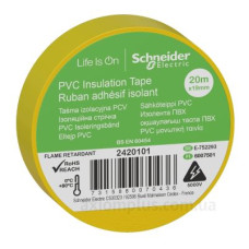 Ізоляційна стрічка Schneider Electric 2420101 19ммх20м жовта