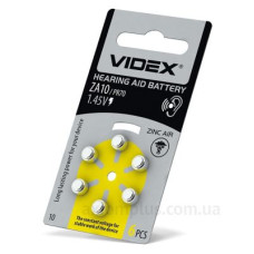 Повітряно-цинкова батарея Videx ZA10 (PR70) (ZA10 (PR70) B6) 6 шт