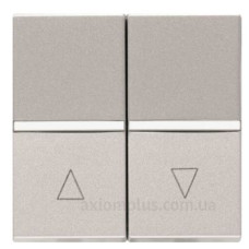 Вимикач жалюзі з фіксацією ABB Zenit 2CLA224410N1301 N2244.1 PL (срібло)