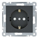 Розетка Hager WL1063 Lumina 16А/230В із з/к із захистом контактів (чорна)