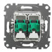 Подвійна комп'ютерна розетка Schneider Electric Sedna Design & Elements RJ45 кат. 5е UTP біла SDD111452