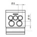 Розподільний блок ETI 001102425 EDBM-8 (192А 1x4-70; 2x4-35; 3x2.5-25)